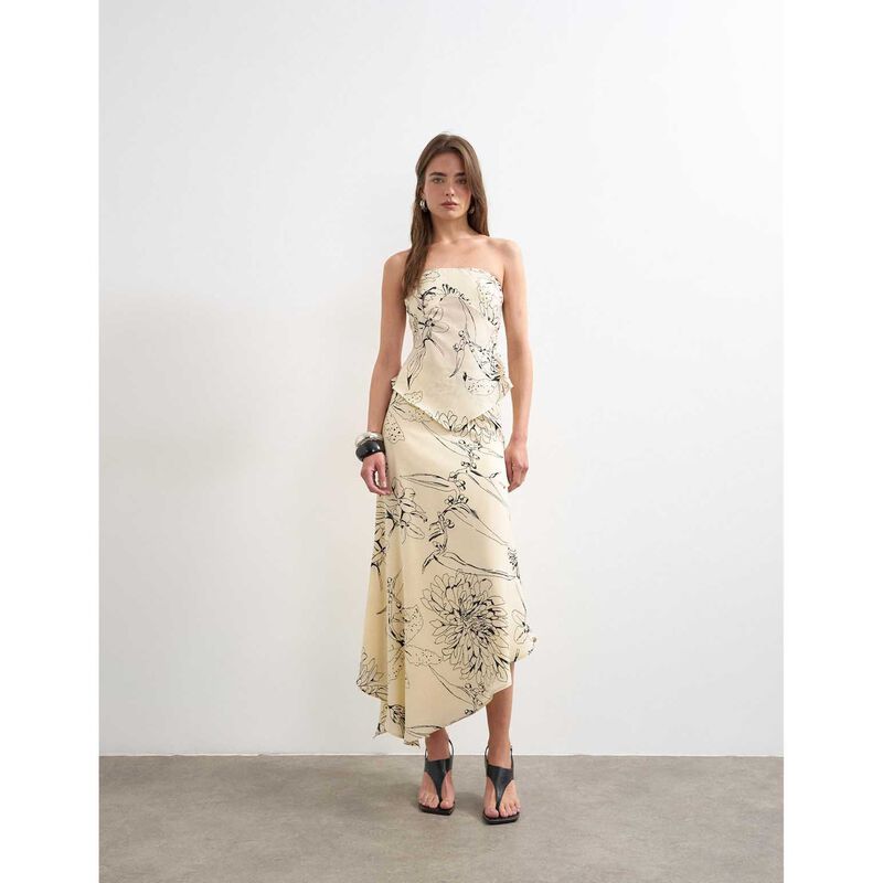 TOPSHOP Mani Asymmetric Slip Skirt image number 3